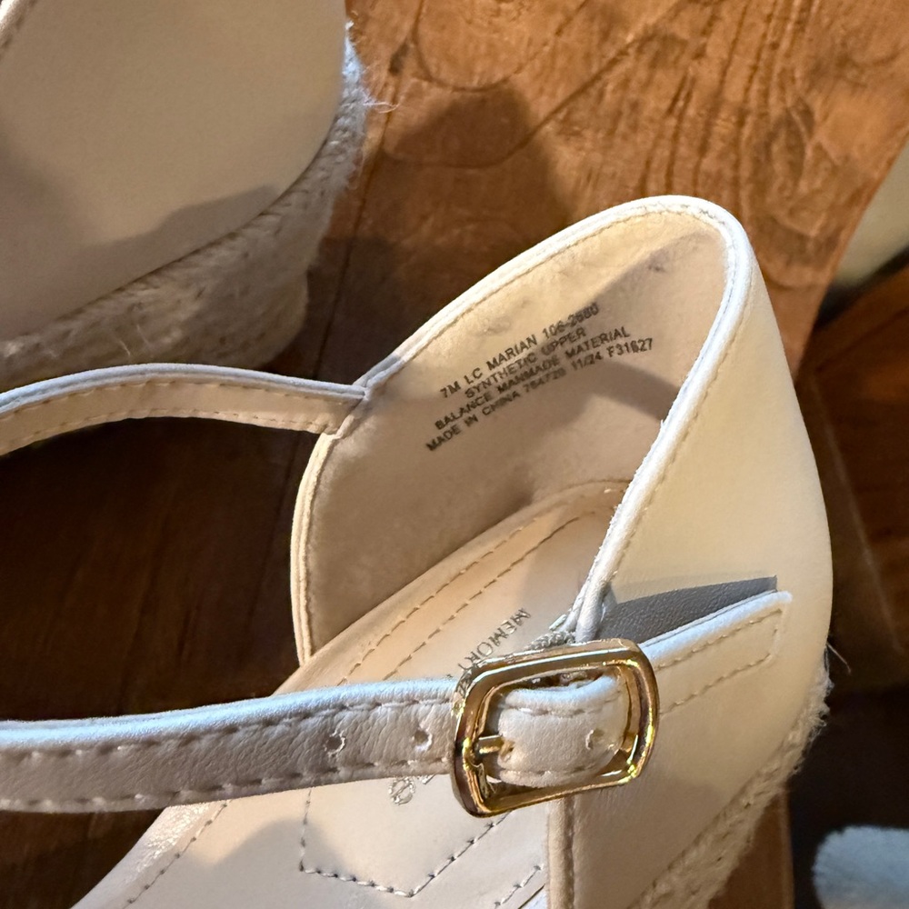Liz Claiborne Marian wedge Cream Woven Espadrilles - Picture 5 of 7